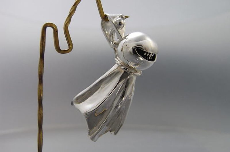 teruteru smile_P1 (s_m-P.18) only pendant top without a chain 沒有銀鍊  吊墜上衣 笑臉 - 项链 - 纯银 银色