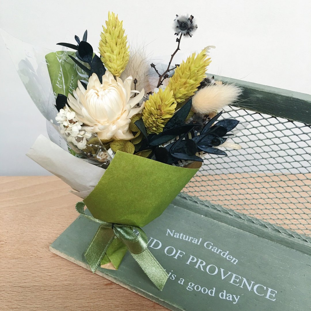 BirthBouquet 五月 诞生月干燥花束 大地绿LandGreen - 干燥花/捧花 - 植物．花 绿色