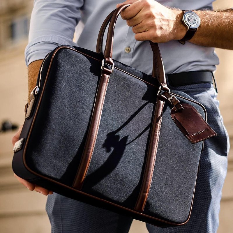 Maverick and Co. - Vibrant 油蜡皮革公文包 (黑色) - 公文包/医生包 - 尼龙 黑色