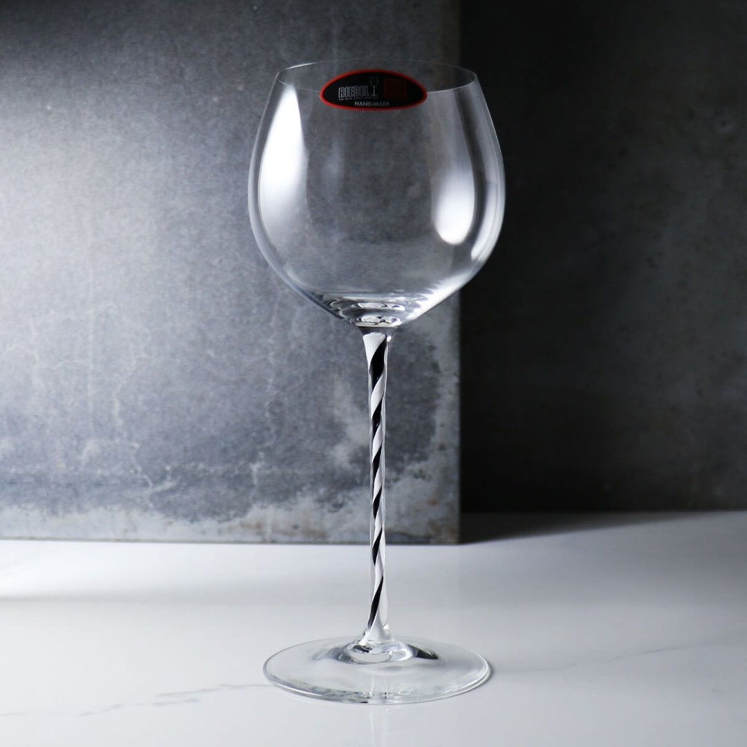620cc【奥地利Riedel】Riedel Fatto a Mano黑白螺旋杯梗水晶杯 - 酒杯/酒器 - 玻璃 黑色
