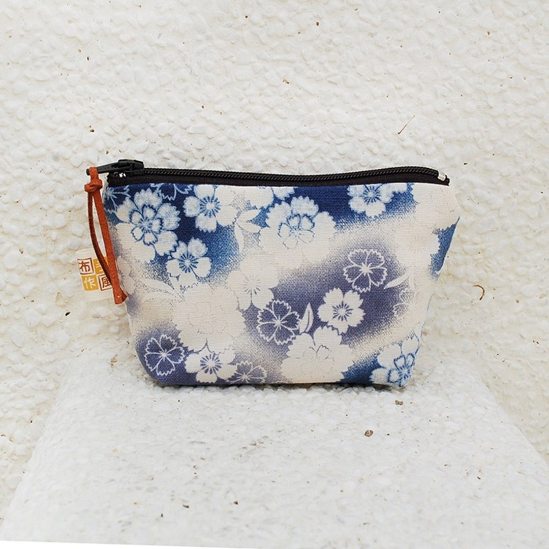 渐层樱花零钱包 - 零钱包 - 棉 蓝色