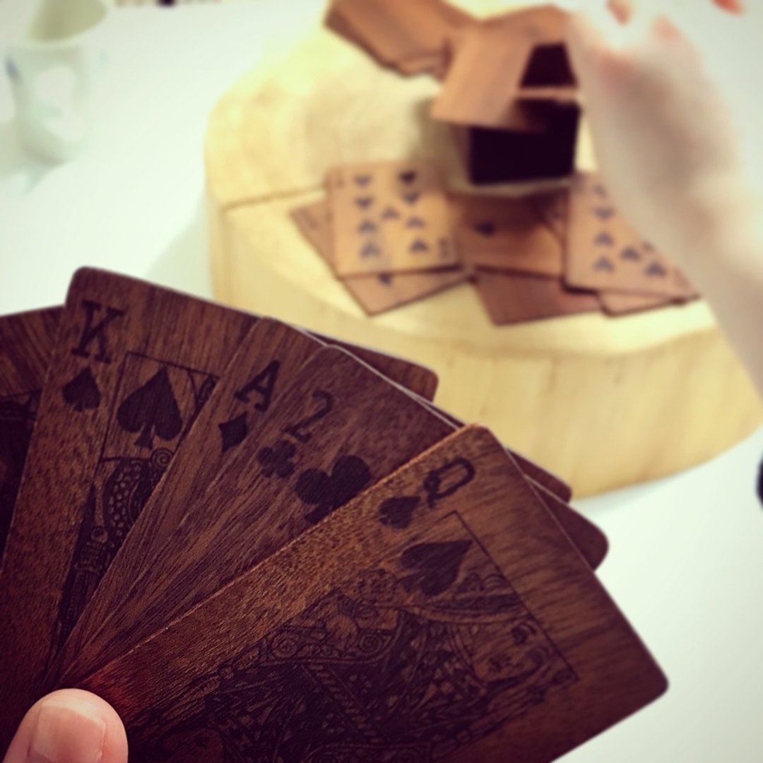 Wooden TRUMP 50 * 75 Size - 桌游/玩具 - 木头 咖啡色