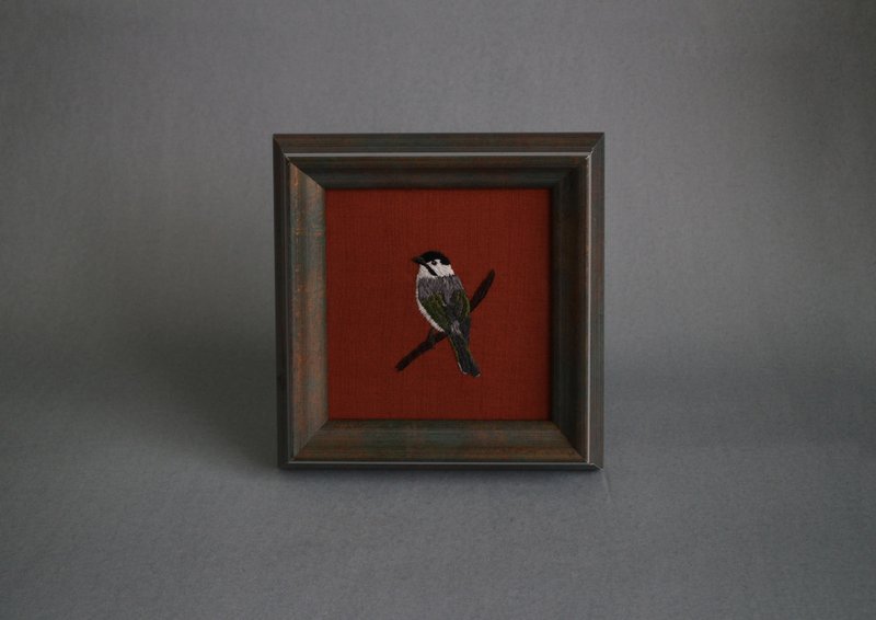 刺绣鸟集 乌头翁 刺绣画作 - 海报/装饰画/版画 - 绣线 多色