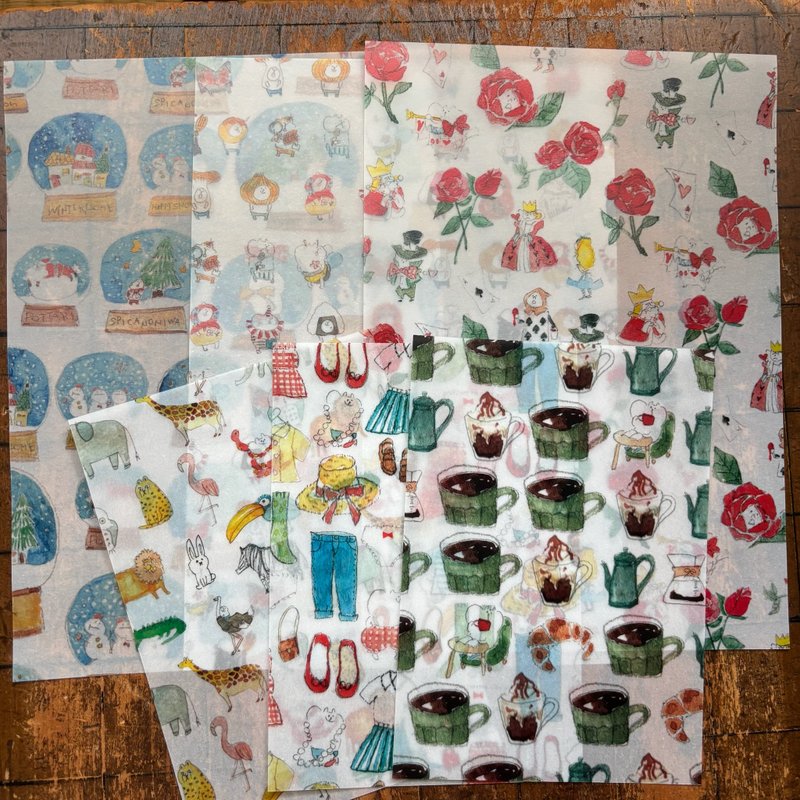 Spica 小庭手作 / muu 酱 透光设计纸 / coffee - 卡片/明信片 - 纸 绿色