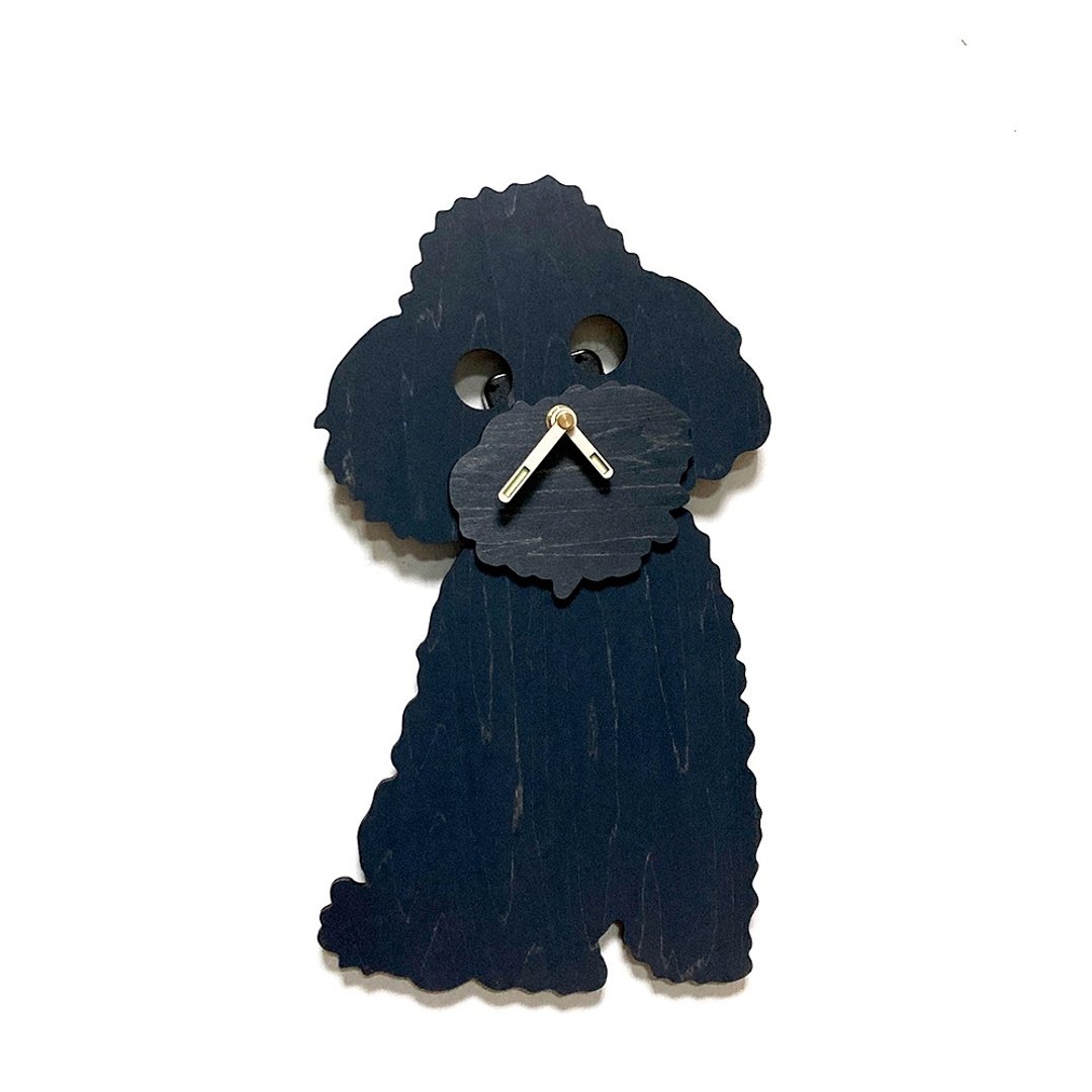 手工木作创意时钟 黑眼逗逗 - 贵宾 - 时钟/闹钟 - 木头 咖啡色
