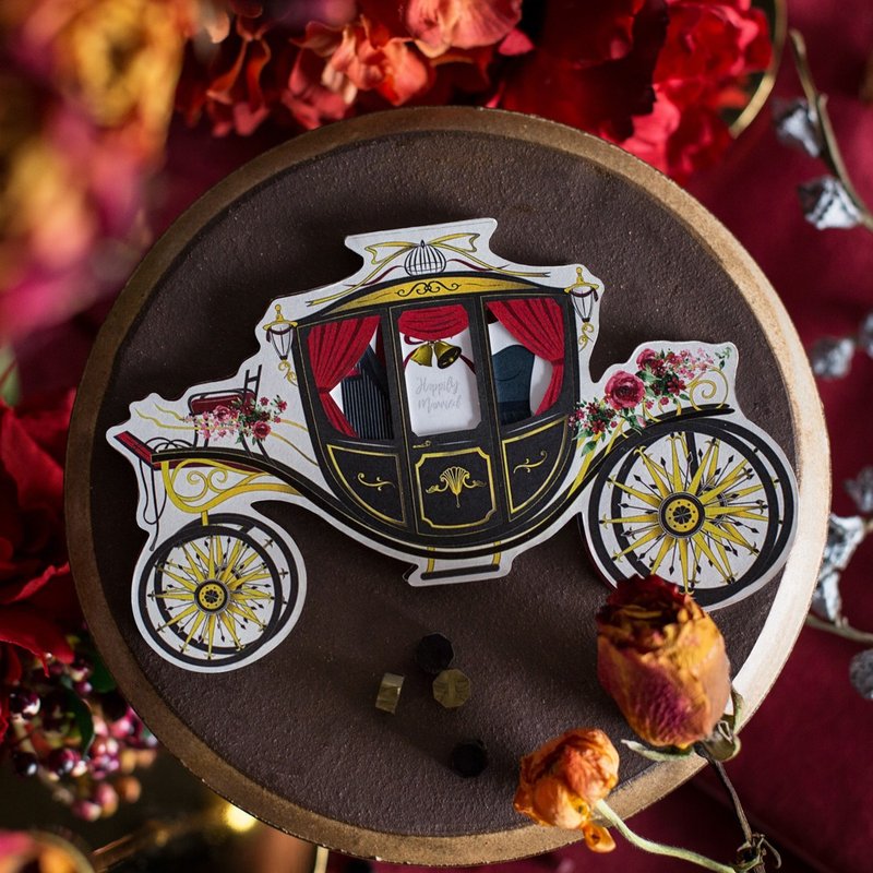 华丽马车便利贴 婚礼小物 回礼 - 便条纸/标签贴 - 纸 红色