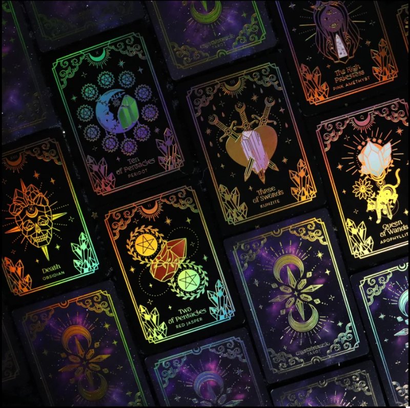 Crystalstruck Tarot Card Deck - Golden Aura Edition - 桌游/玩具 - 纸 