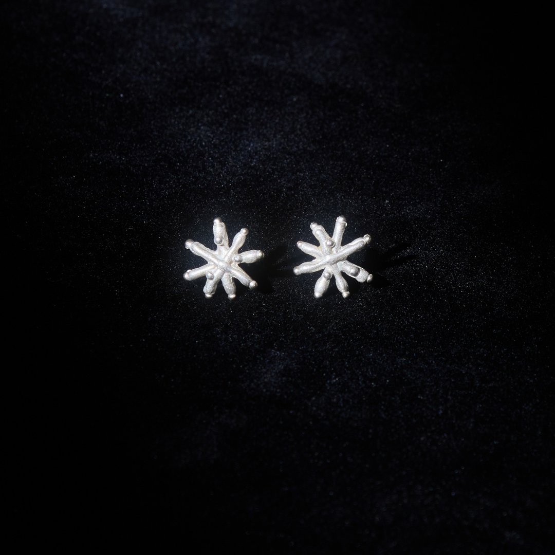 Nova Earrings | 925 Sterling Silver - 耳环/耳夹 - 纯银 银色