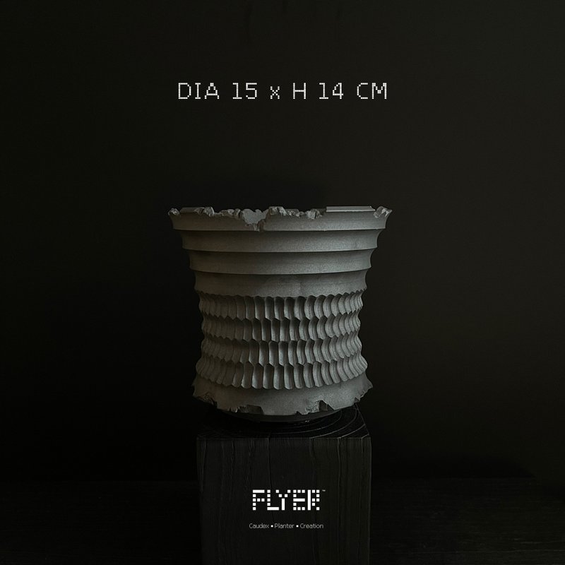FLYER黑泥系列 块根多肉植物陶盆器 龙舌兰象牙宫盆器 - 花瓶/陶器 - 陶 