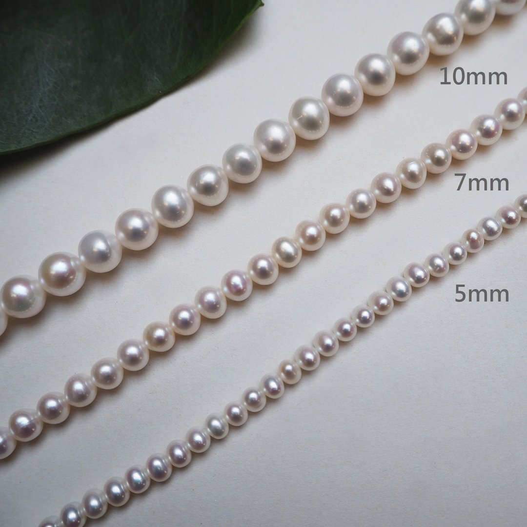 pearl necklace_珍珠项链 各尺寸珍珠可选择 淡水珍珠 - 项链 - 珍珠 白色