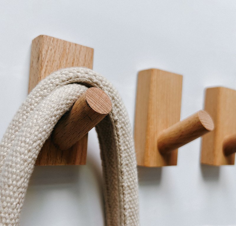 【快速出货】实木挂钩 现货 木质挂勾 造型挂勾 简约挂  北欧风 - 衣架/挂勾 - 木头 