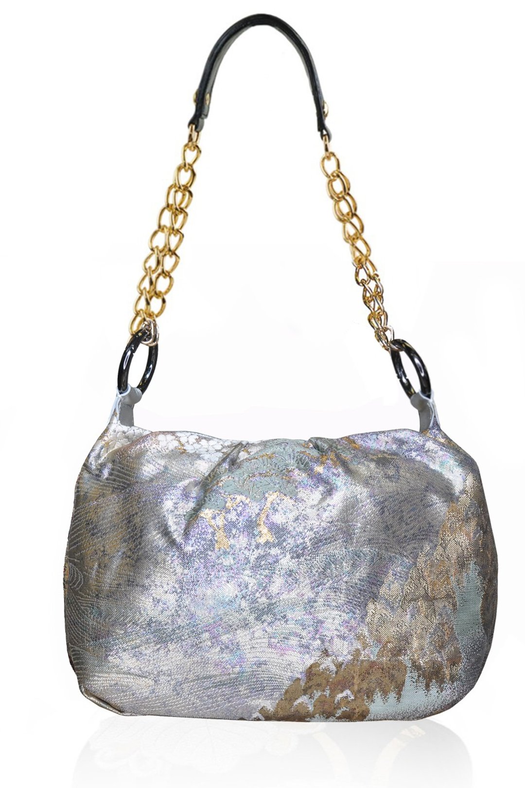 Meraude.1 Obi Shoulder Bag - 手提包/手提袋 - 丝．绢 绿色