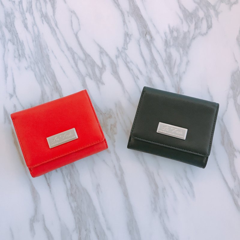 【La Fede】经典女短夹 【母亲节买一送一】限量售完为止 - 皮夹/钱包 - 真皮 红色