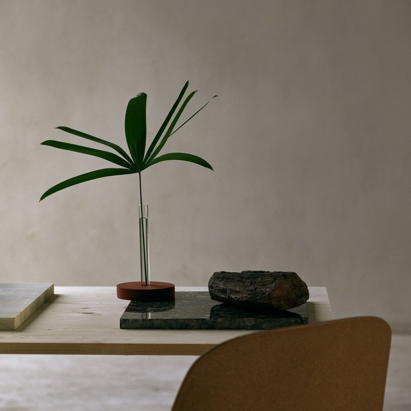 001 Gypsum Vase - 植栽/盆栽 - 水泥 红色