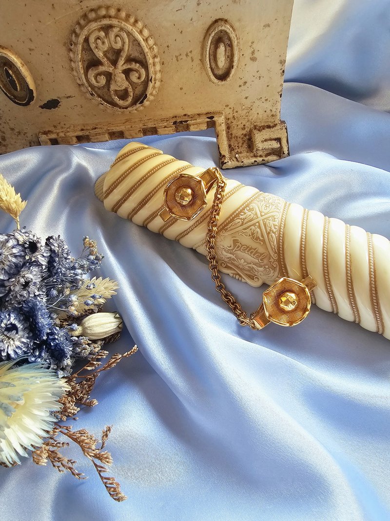 金格纹雷射花蕊绞链复古衣夹/针织衣夹/美国西洋古董饰品 - 其他 - 其他金属 