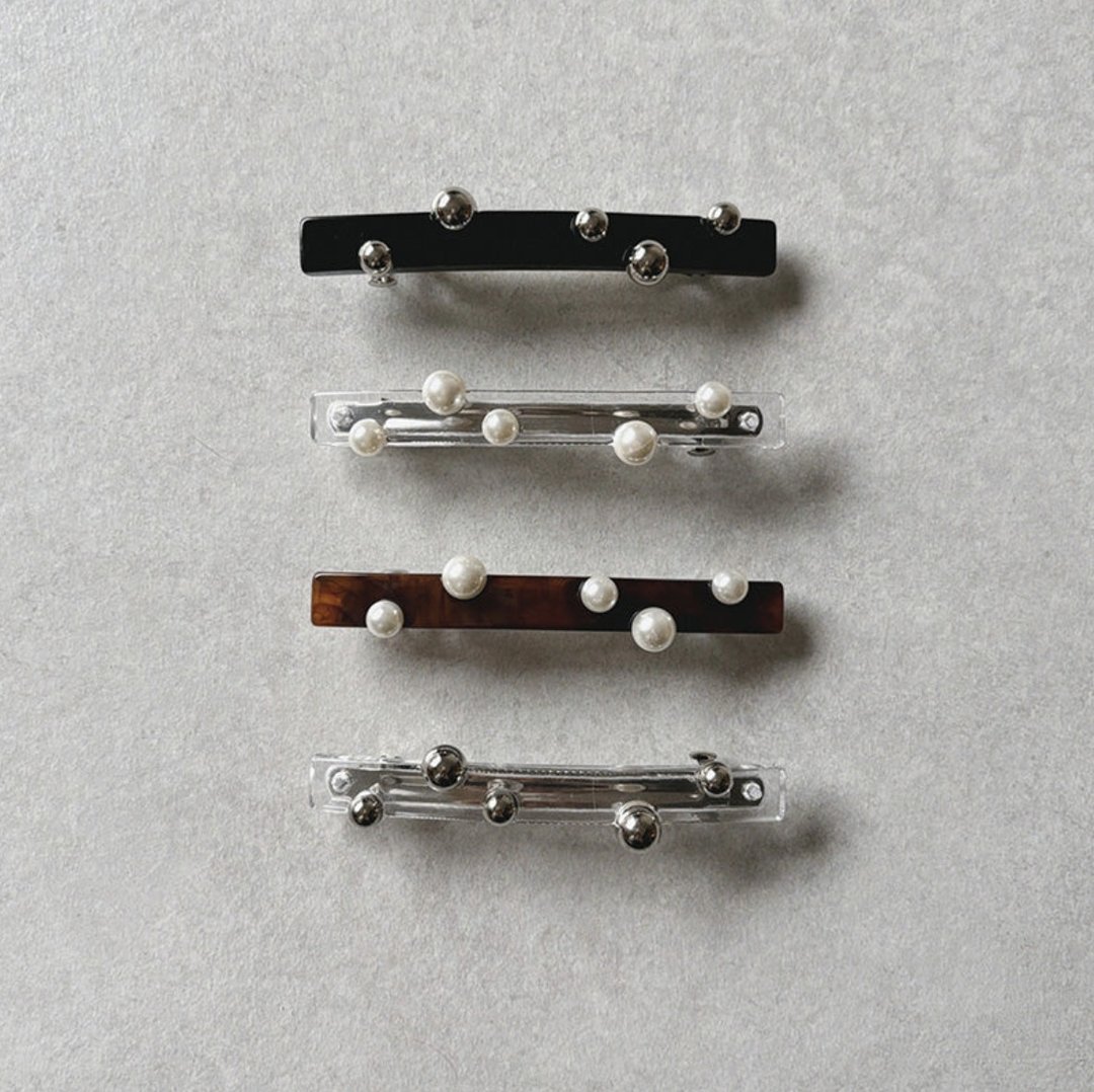 【sAnrmk】Drama Long Barrette - 发饰 - 压克力 白色