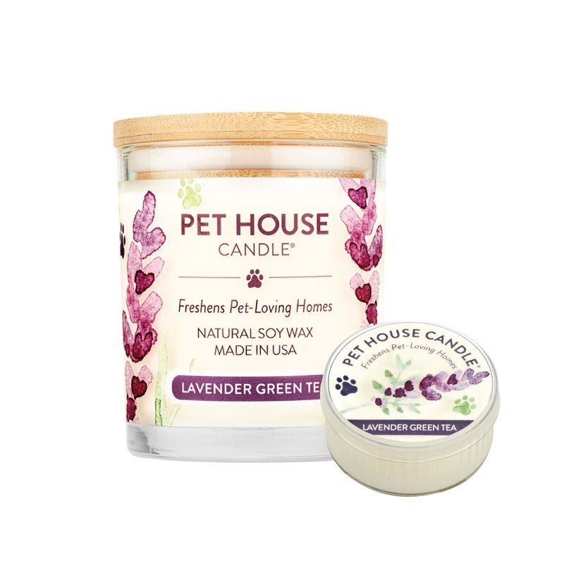 【美国PET HOUSE】室内除臭宠物香氛蜡烛-薰衣草绿茶 - 蜡烛/烛台 - 蜡 