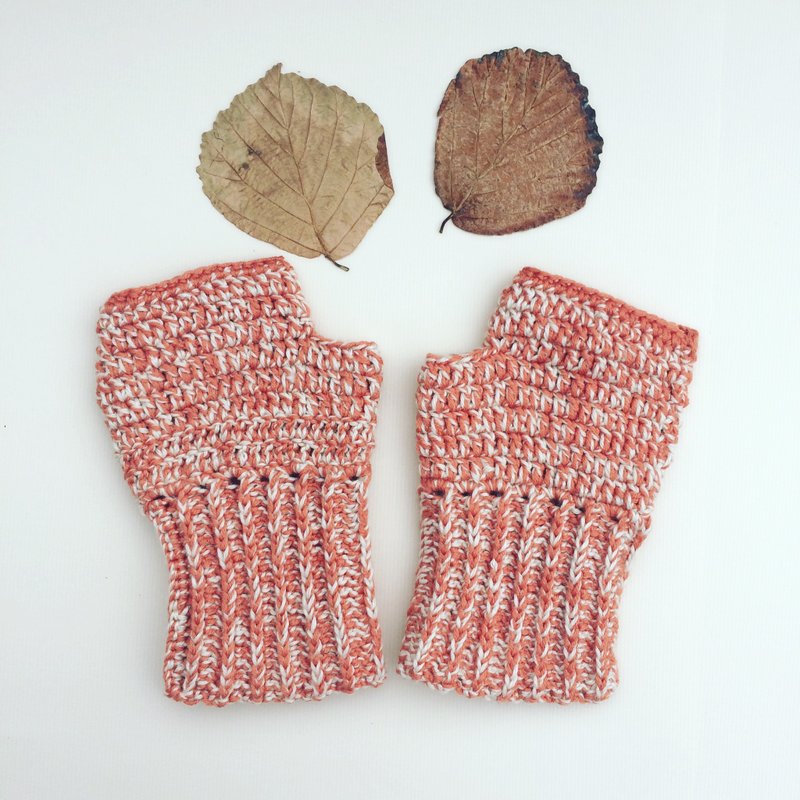 现货_女款极软暖手美丽诺羊毛蚕丝手织-露指手套 - 手套 - 其他材质 红色