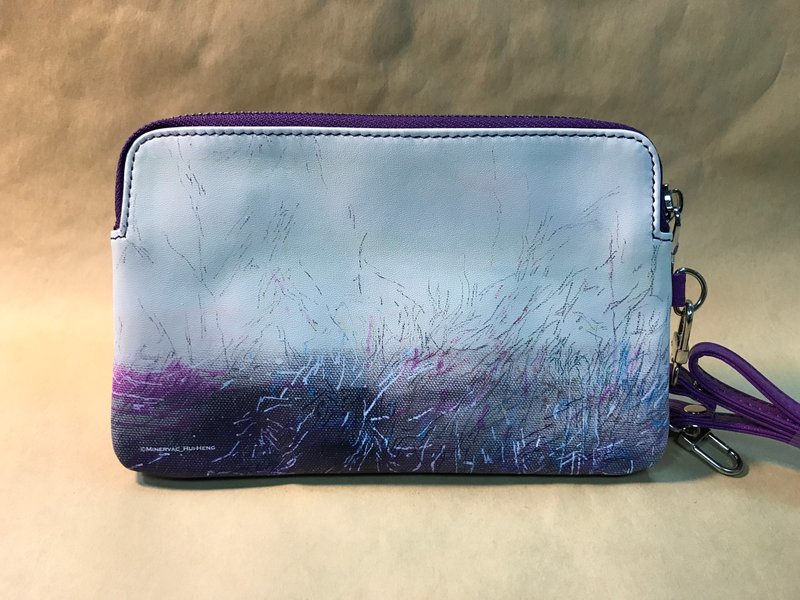 心灵诡迹-牛皮手拿包 (米纳瓦X林慧姮) - 手拿包 - 真皮 紫色