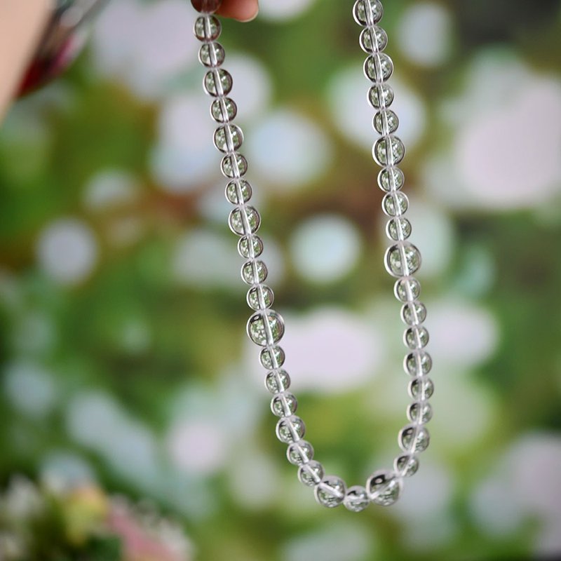 数量限定贩售 冰块项链 极上水晶项链 4月诞生石 - 项链 - 其他金属 白色