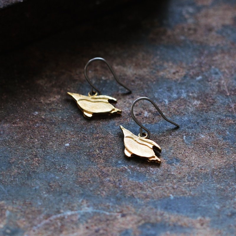 こうていペンギン 泳ぐ | ピアス | イヤリング | P447 - 耳环/耳夹 - 其他金属 金色