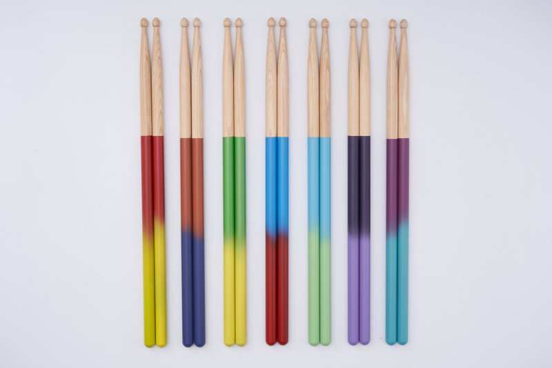 【GrummerOnly】  渐变色5A鼓棒系列  胡桃木  半染色 - 吉他/乐器 - 木头 多色