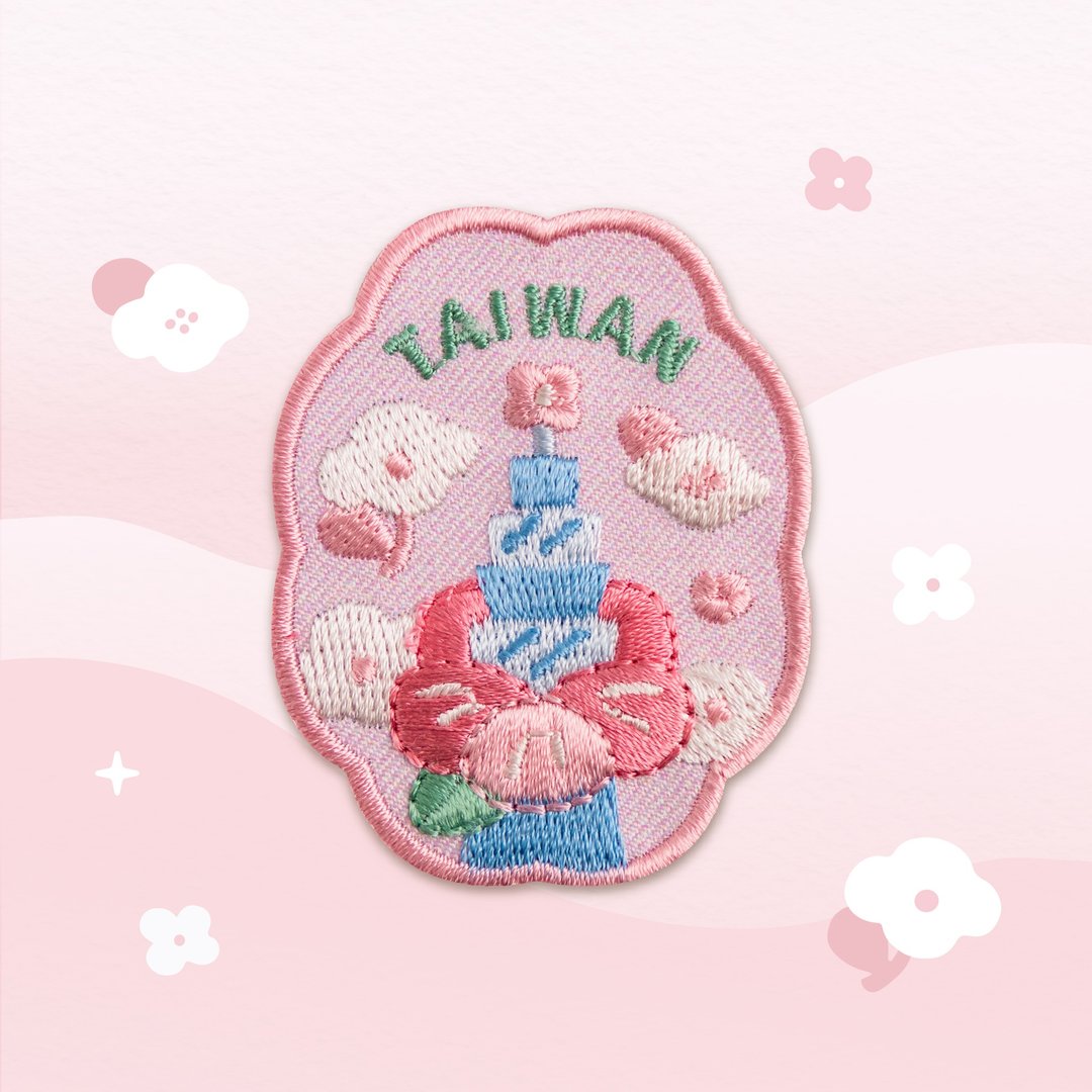 【春意台湾-花绘磁铁】冰箱贴 / 磁铁 - 冰箱贴/磁贴 - 聚酯纤维 粉红色