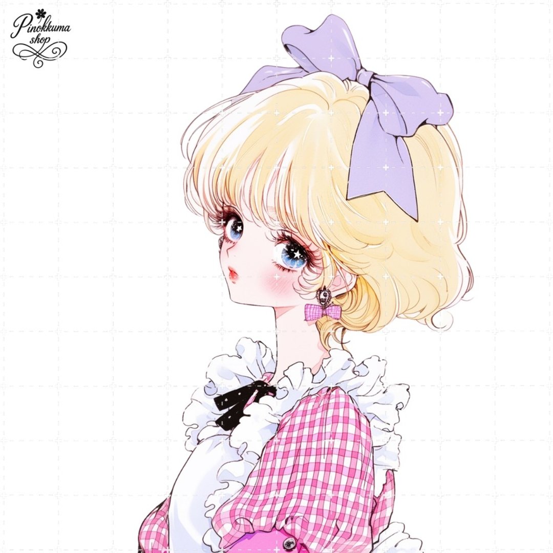 pinokkumashop 1款 人物贴纸 女孩贴纸 拼贴素材 - 贴纸 - 纸 