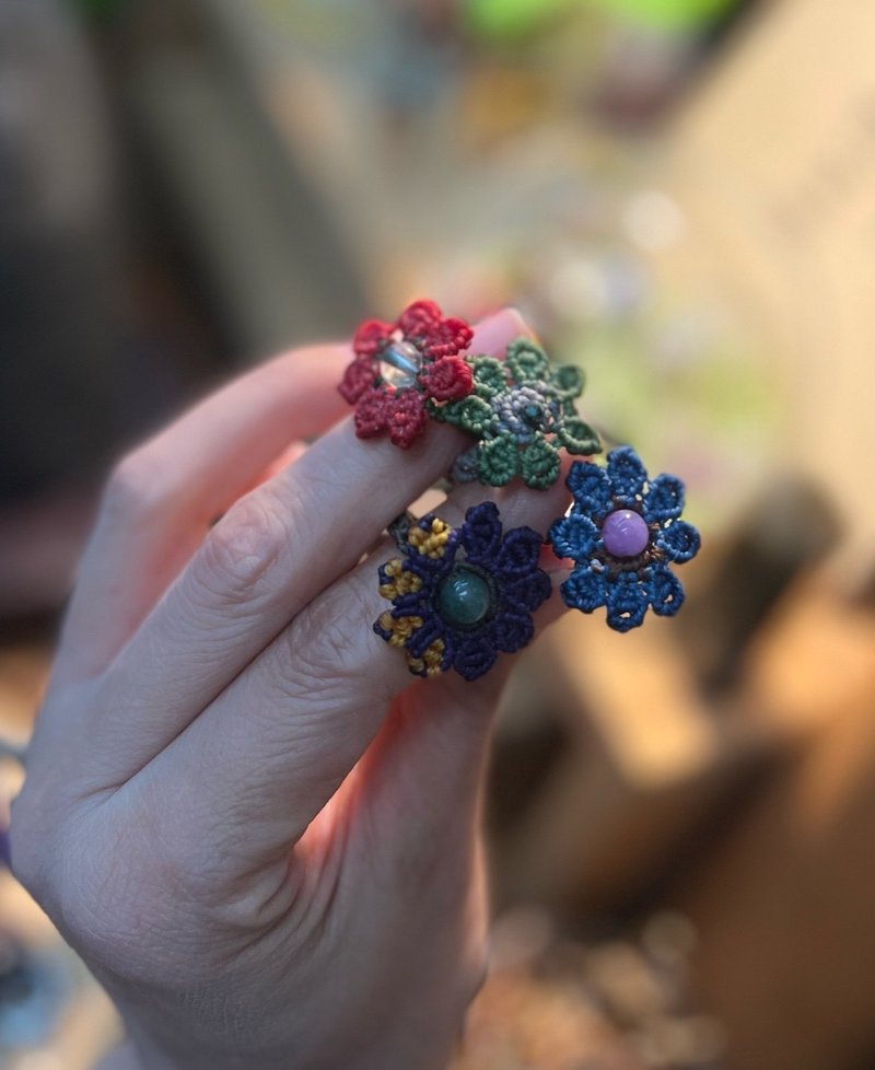 **花语之环** - 戒指 - 水晶 绿色