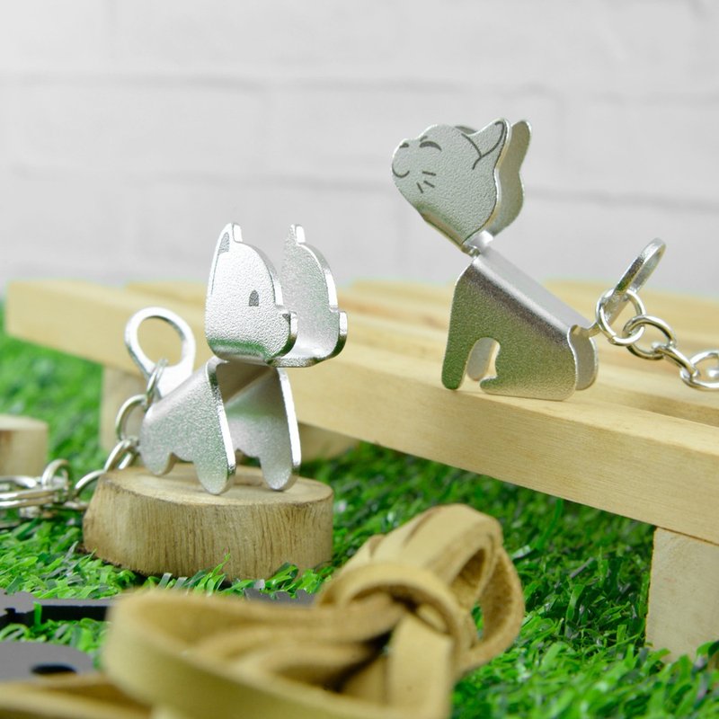 Desk+1 立体钥匙圈吊饰 米卡 / 米朵 - 钥匙链/钥匙包 - 不锈钢 银色