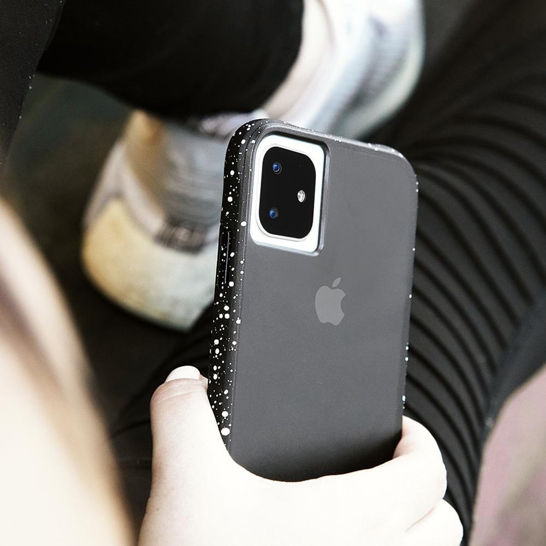 【清货价】iPhone / Samsung Tough Speckled 黑色手机壳 - 手机壳/手机套 - 塑料 透明