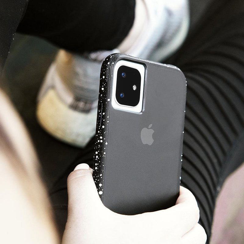 【清货价】iPhone / Samsung Tough Speckled 黑色手机壳 - 手机壳/手机套 - 塑料 透明