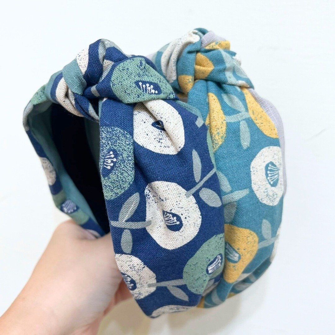 日本厚棉麻 高弹力 扭结发箍 少量制作 手作发箍 N - 发带/发箍 - 棉 