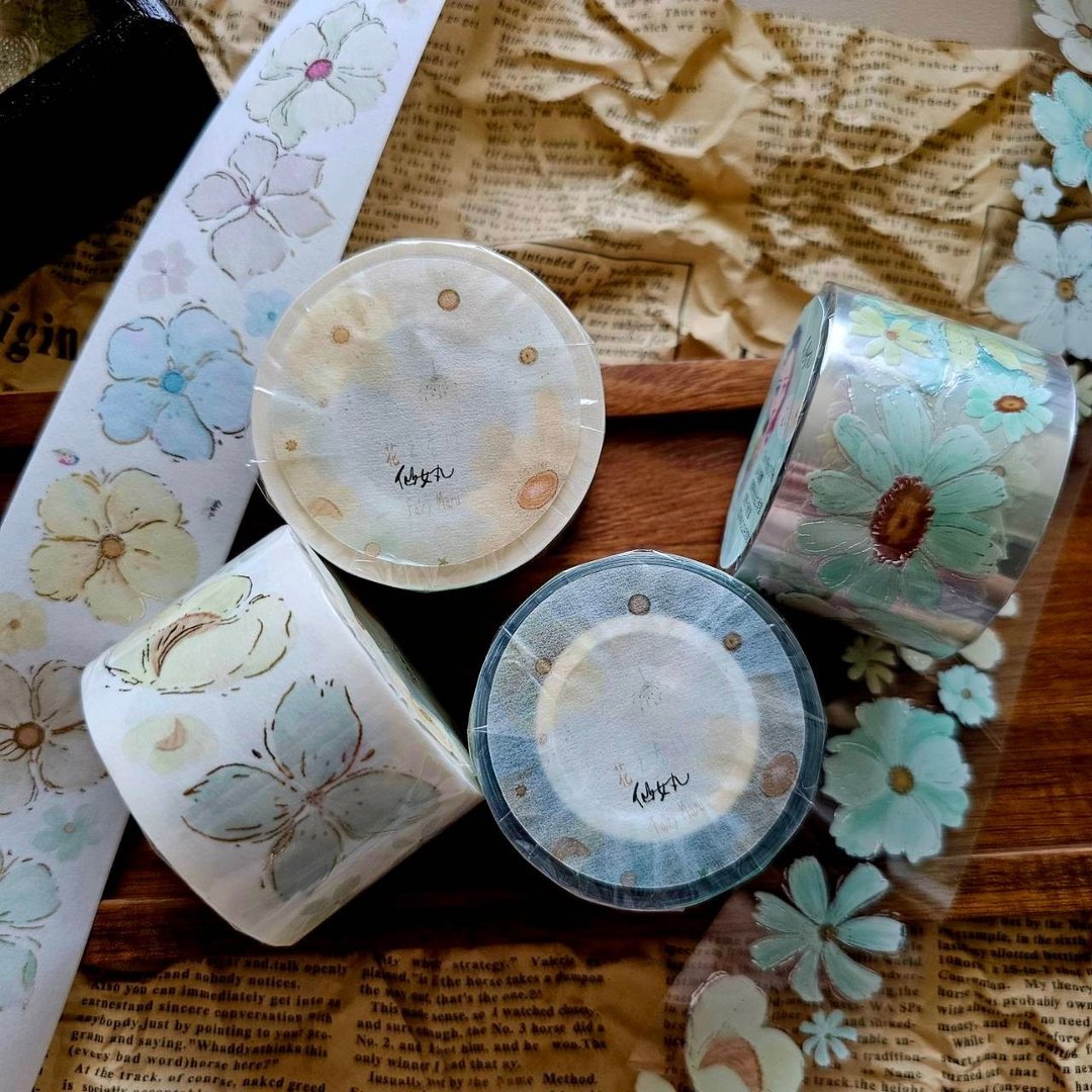 花之卷19  日和和纸/亮面PET - 纸胶带 - 其他材质 