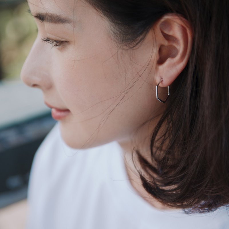 若你看见我-纯银耳环 - 耳环/耳夹 - 纯银 银色