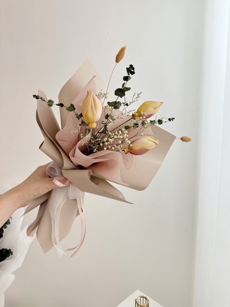 索拉郁金香花束 - 放松好时光 可滴精油 教师节 - 干燥花/捧花 - 植物．花 橘色