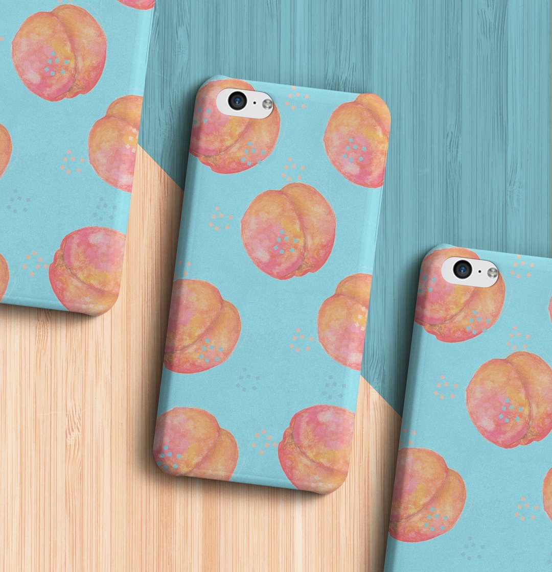Peach phone case - 手机壳/手机套 - 塑料 蓝色