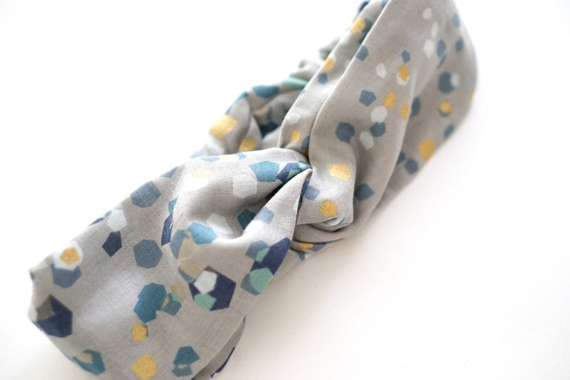 YInke“你最可爱”舒服发带-灰色亮晶晶（限量现货） - 发饰 - 棉．麻 灰色