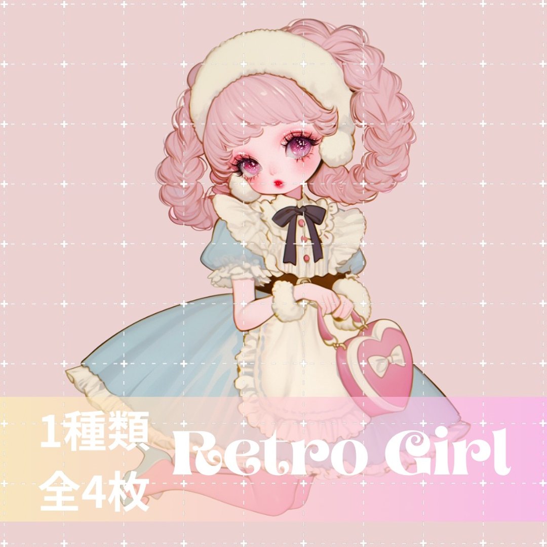 人物贴纸 女孩贴纸 拼贴素材 - 贴纸 - 纸 