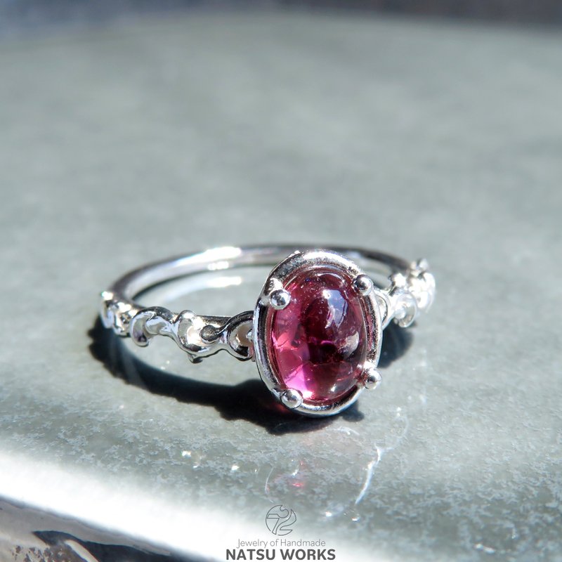 红碧碧玺戒指 / Rubellite Pink Tourmaline Ring 0 - 戒指 - 宝石 红色