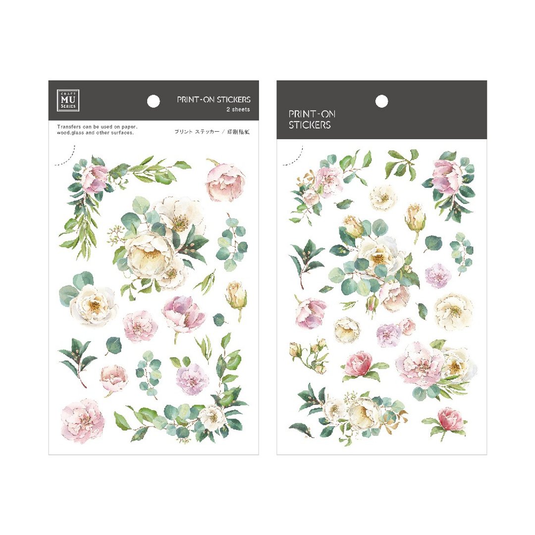 【Print-On Stickers 转印贴纸】no.93.春花漫漫 | 花草系列 - 贴纸 - 其他材质 粉红色
