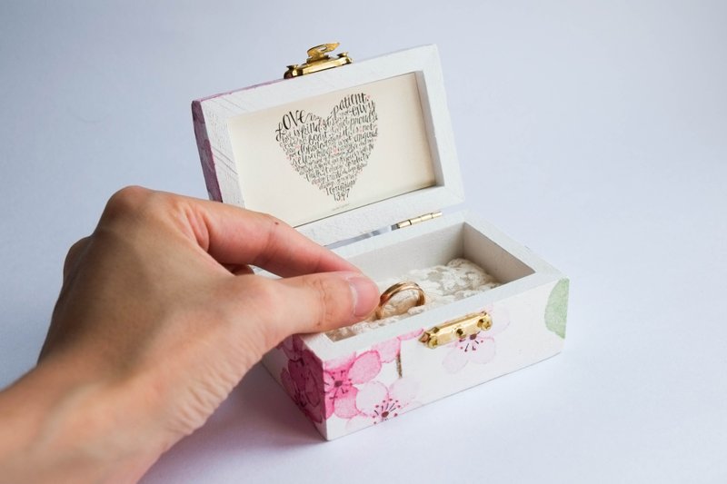 度身订造 - 结婚/求婚戒指盒 - 戒指 - 木头 