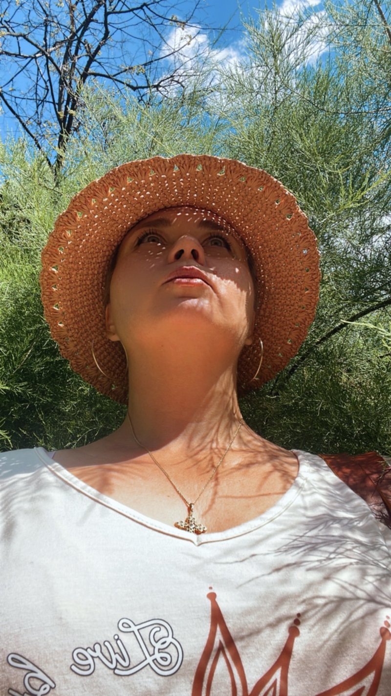 拉菲草帽子 夏日帽子 钩针编织帽子 帽子 手工钩针编织夏日帽子 - 帽子 - 纸 卡其色