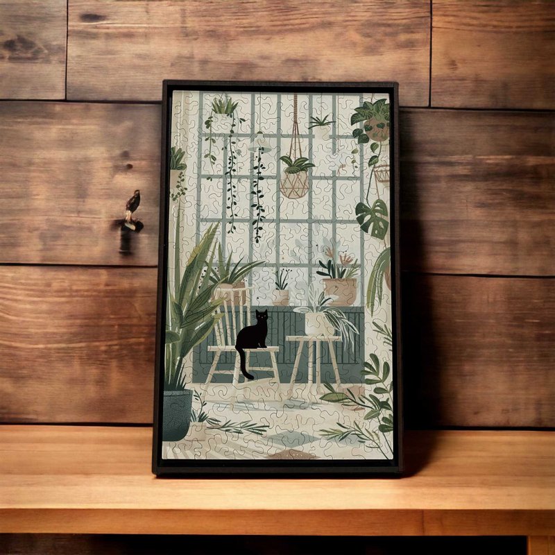 喵-窗前【壁虎拼图】 - 摆饰 - 木头 咖啡色