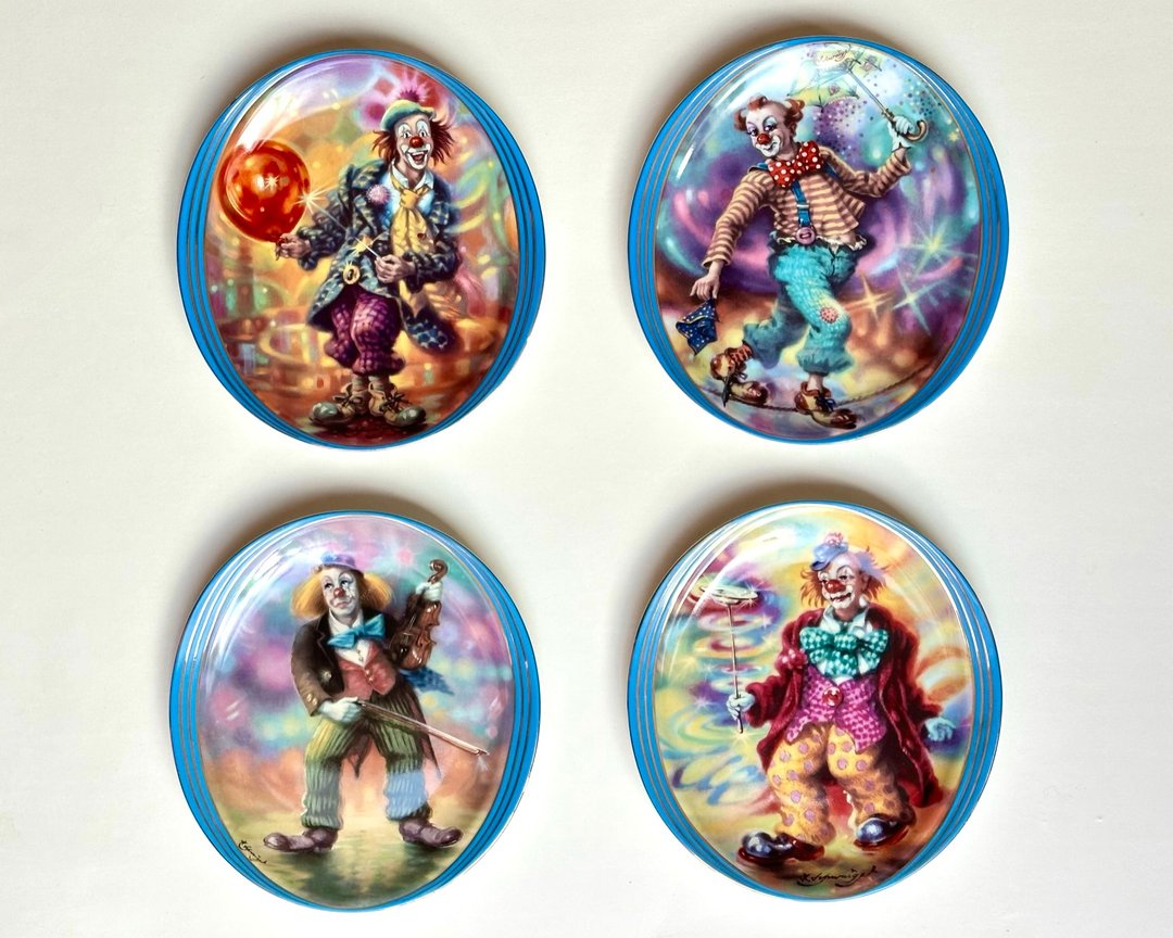 Annaburg Impressions of a Clown Harald Schwaiger 的复古收藏 - 墙贴/壁贴 - 瓷 多色