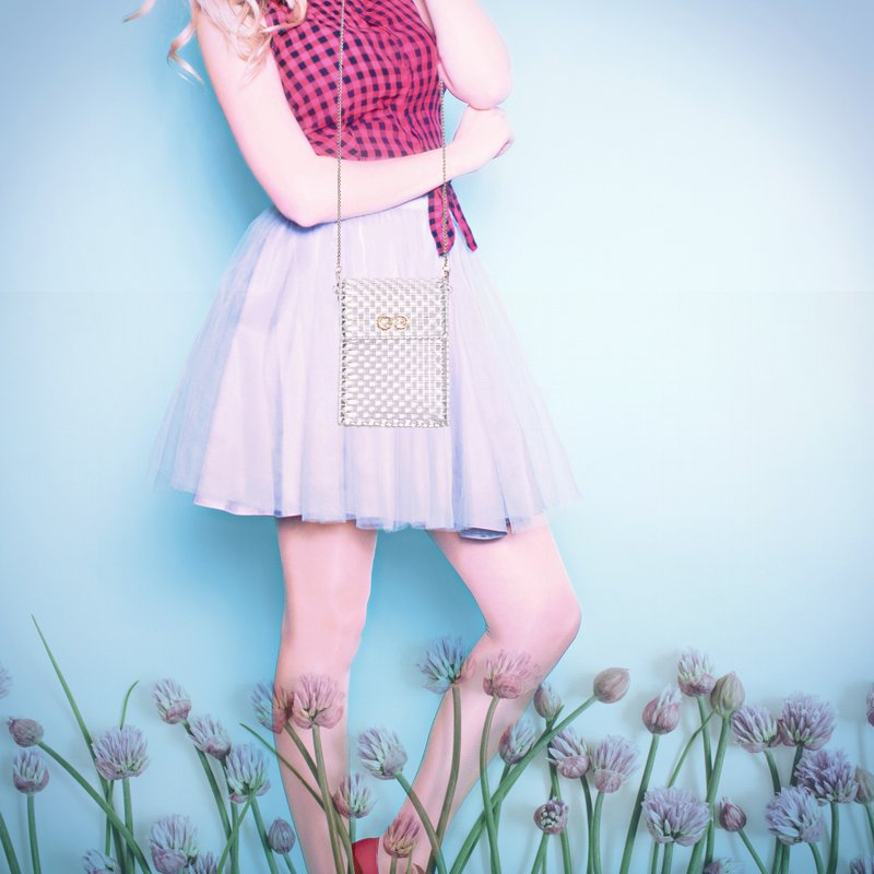 斜背包|手工编织包 - 带着年轻优雅的手机包包 轻松自在地出门 - 侧背包/斜挎包 - 其他材质 多色