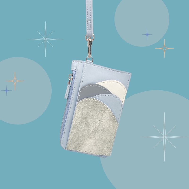 大理石简约设计 短夹/卡包/挂绳证件套丨生日礼物丨实用礼物 - 证件套/卡套 - 环保材料 蓝色