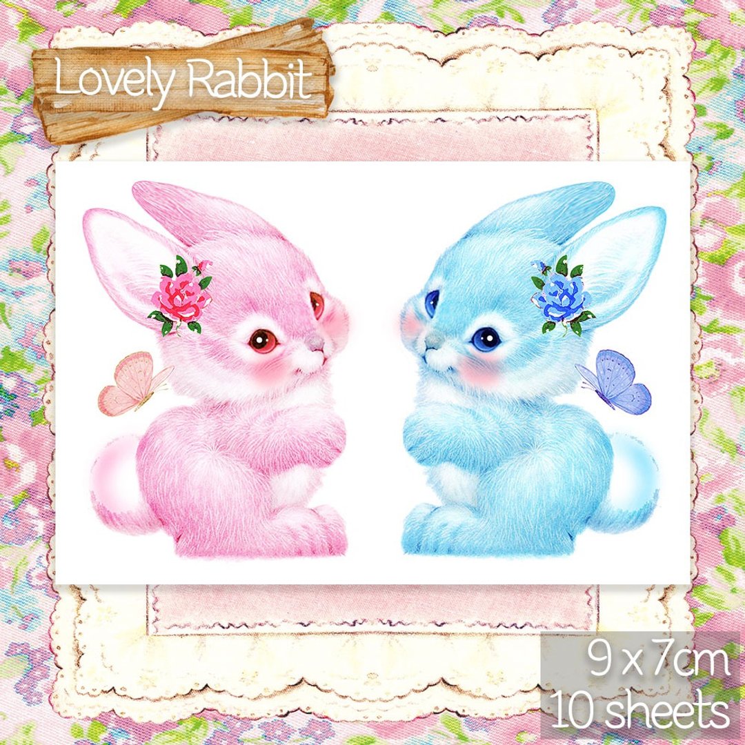 Lovely rabbit Sticker (honne market) - 贴纸 - 纸 多色