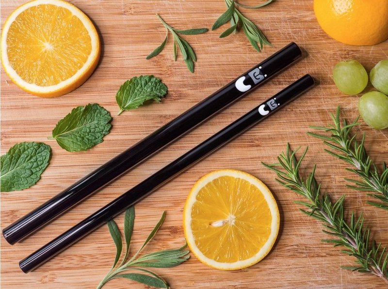 黑啤环保玻璃吸管组 - 环保吸管 - 玻璃 黑色