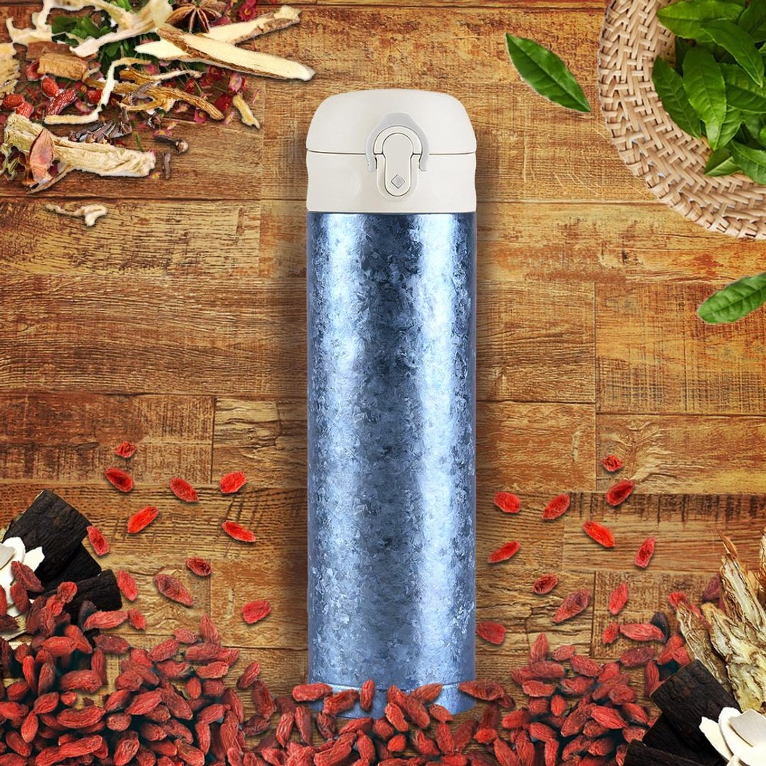 【纯钛微瑕商品】纯钛真空保温杯-450ml-冰川蓝 - 保温瓶/保温杯 - 其他金属 蓝色